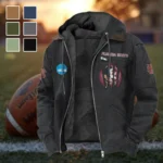 The FSU Force Flannel Hoodie, Athletic Lifestyle Fan Hoodie HVN1449FS - Black