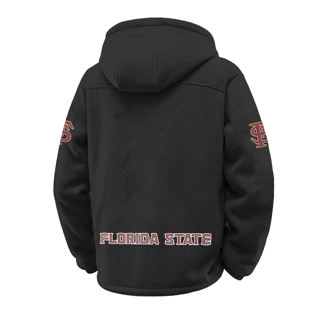 The FSU Force Winter Fleece Jacket, Warm Core Loft Fleece HVN1449FS - Black - Image 3
