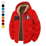 The FSU Force Winter Fleece Jacket, Warm Core Loft Fleece HVN1449FS - red