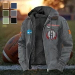 The Illini Elite Flannel Hoodie, Athletic Spirit Fan Hoodie HVN1449IF - Gray