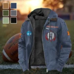 The Illini Elite Flannel Hoodie, Athletic Spirit Fan Hoodie HVN1449IF - Navy Blue