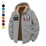 The Illini Elite Winter Fleece Jacket, Extreme Cold Fleece Coat HVN1449IF - Grey