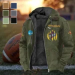 Cardinal and Gold Flannel Hoodie, Fan Squad Flannel Hoodie HVN1449IS - Green