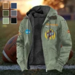 Cardinal and Gold Flannel Hoodie, Fan Squad Flannel Hoodie HVN1449IS - Light Green