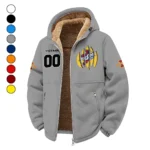 Cardinal and Gold Winter Fleece Jacket, Deep Winter Comfort Fleece HVN1449IS - Grey