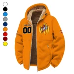 Cardinal and Gold Winter Fleece Jacket, Deep Winter Comfort Fleece HVN1449IS - Orange