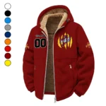 Cardinal and Gold Winter Fleece Jacket, Deep Winter Comfort Fleece HVN1449IS - Wine