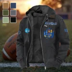 The Blue and Crimson Flannel Hoodie, Street Style Sport Hoodie HVN1449KJ - Black