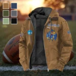 The Blue and Crimson Flannel Hoodie, Street Style Sport Hoodie HVN1449KJ - Camel