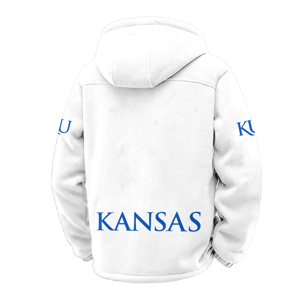The Blue and Crimson Winter Fleece Jacket, Superior Thermal Protection HVN1449KJ - White - Image 3