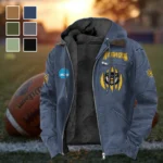 The Owl Nation Flannel Hoodie, Warm Fan Flannel Hoodie HVN1449KS - Navy Blue