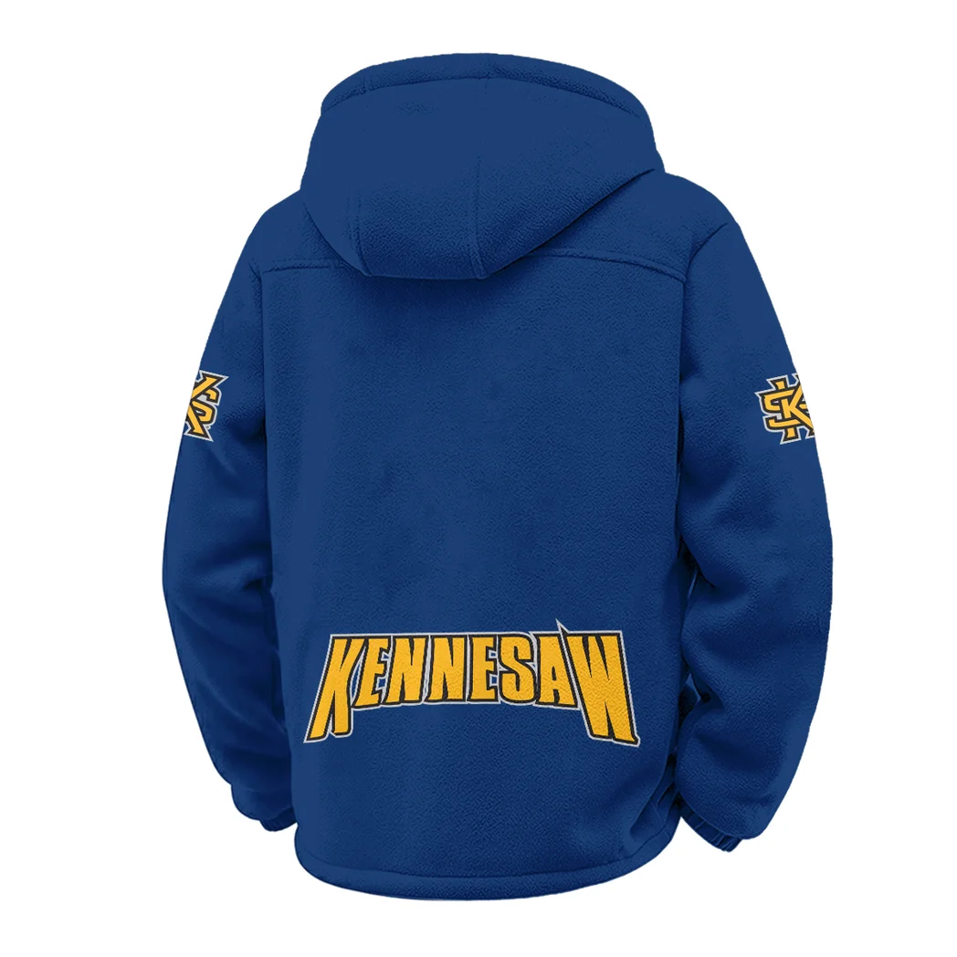 The Owl Nation Winter Fleece Jacket, Heavy-Duty Cold Fleece HVN1449KS - Navy - Image 3