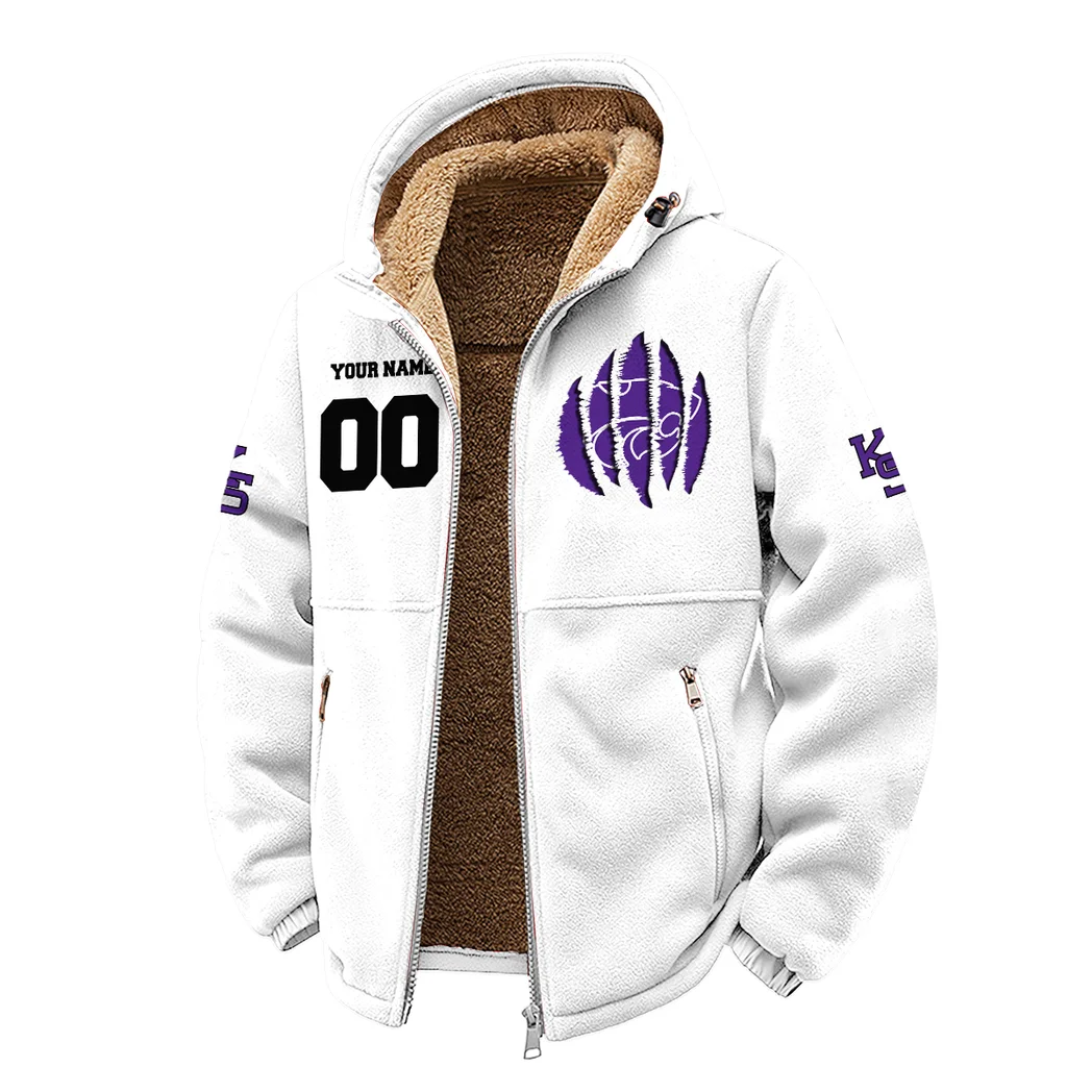 Purple Pride Winter Fleece Jacket, High-Performance Trail Jacket HVN1449KS - White - Image 2