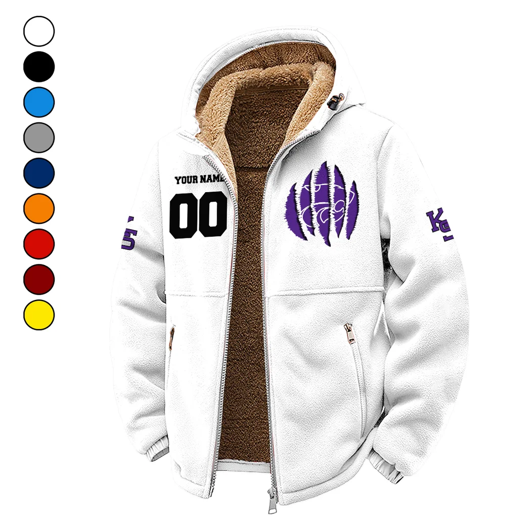 Purple Pride Winter Fleece Jacket, High-Performance Trail Jacket HVN1449KS - White