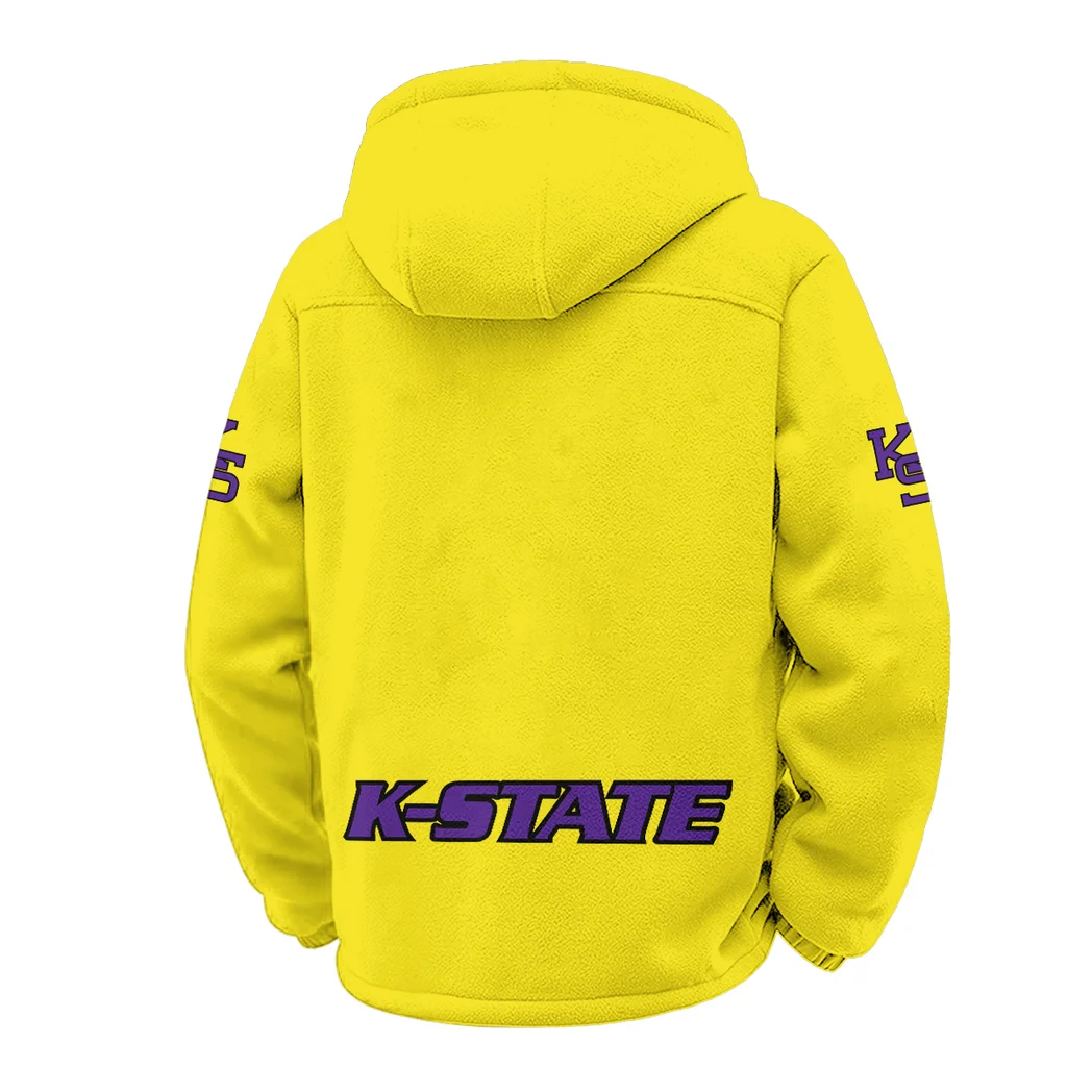 Purple Pride Winter Fleece Jacket, High-Performance Trail Jacket HVN1449KS - Yellow - Image 3