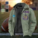 The LSU Spirit Flannel Hoodie, Classic Flannel Sport Hoodie HVN1449LS - Light Green