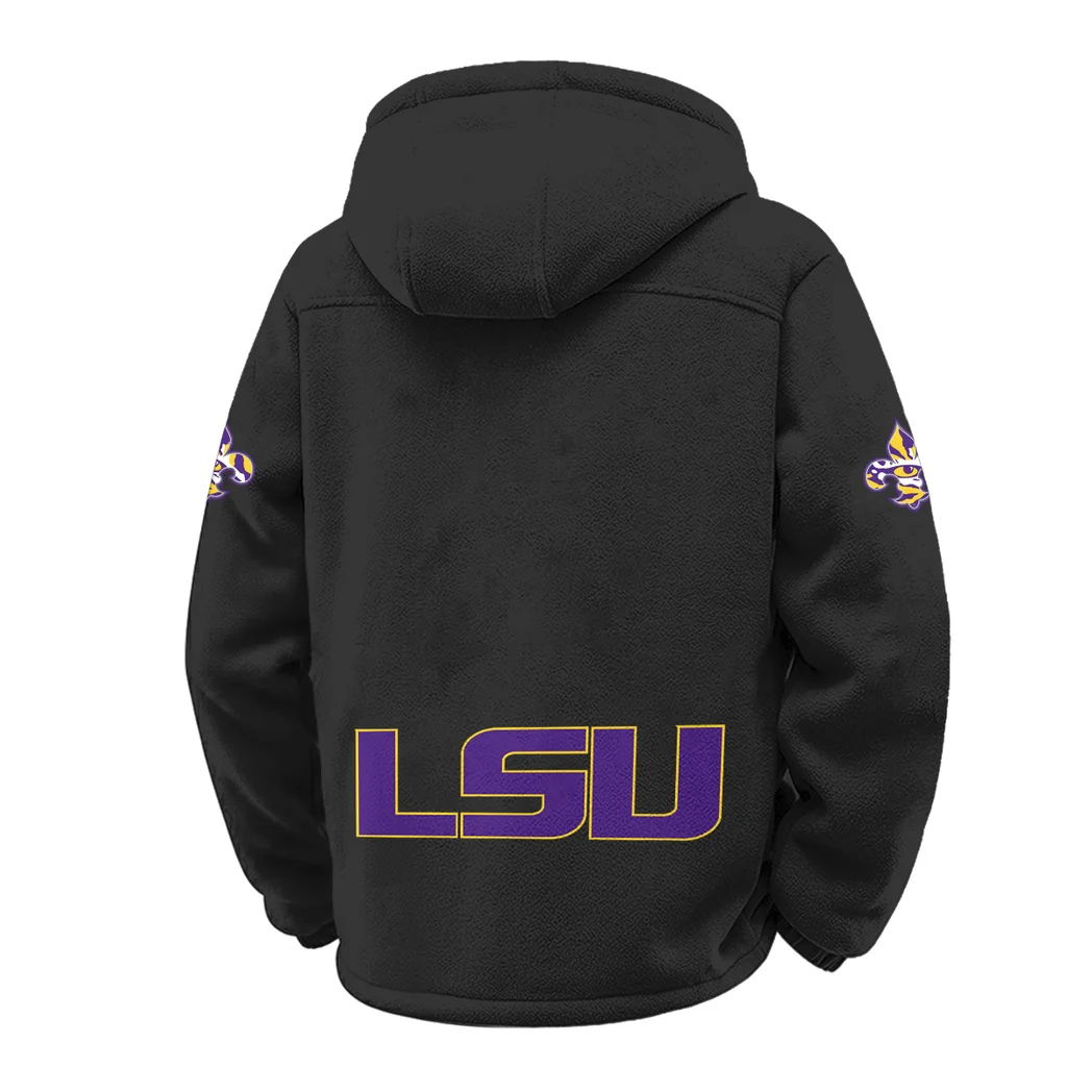 The LSU Spirit Winter Fleece Jacket, Technical Mid-Layer Jacket HVN1449LS - Black - Image 3