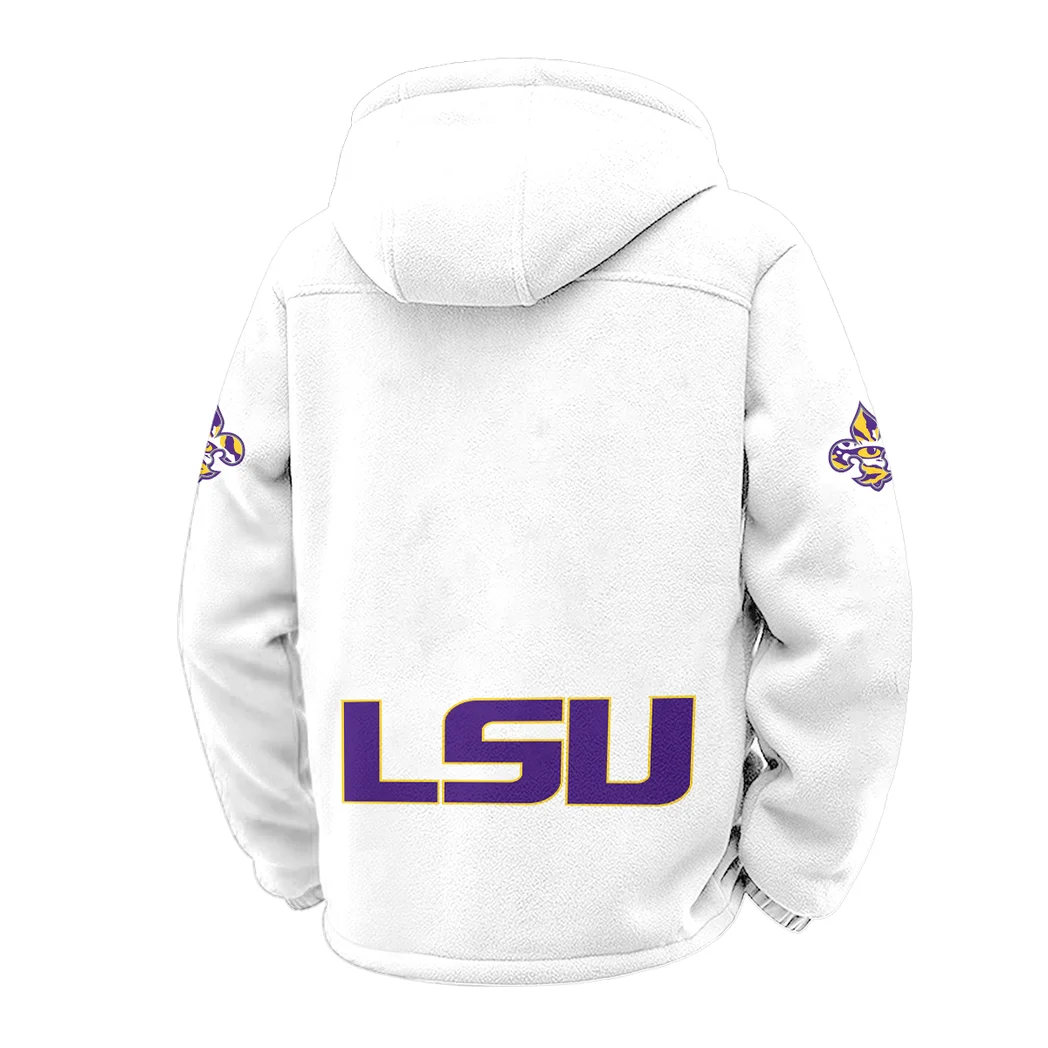 The LSU Spirit Winter Fleece Jacket, Technical Mid-Layer Jacket HVN1449LS - White - Image 3