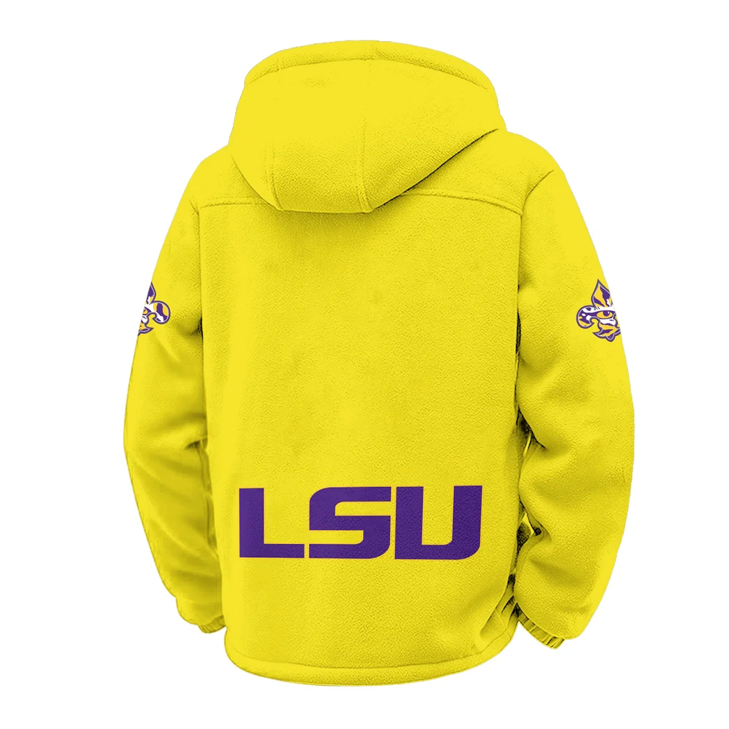 The LSU Spirit Winter Fleece Jacket, Technical Mid-Layer Jacket HVN1449LS - Yellow - Image 3