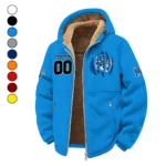 The Tiger Pride Winter Fleece Jacket, Luxe Microfleece Pullover HVN1449ME - cyan