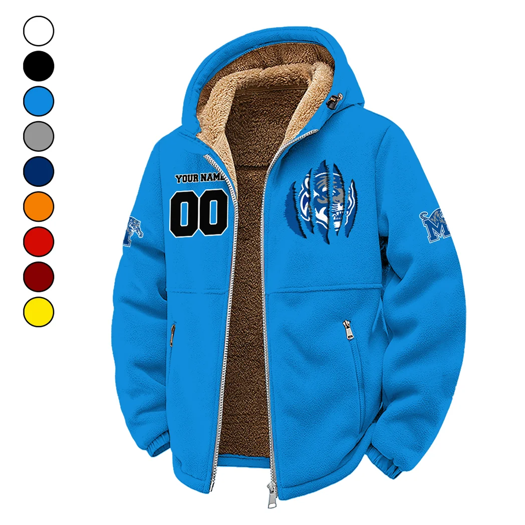 The Tiger Pride Winter Fleece Jacket, Luxe Microfleece Pullover HVN1449ME - cyan