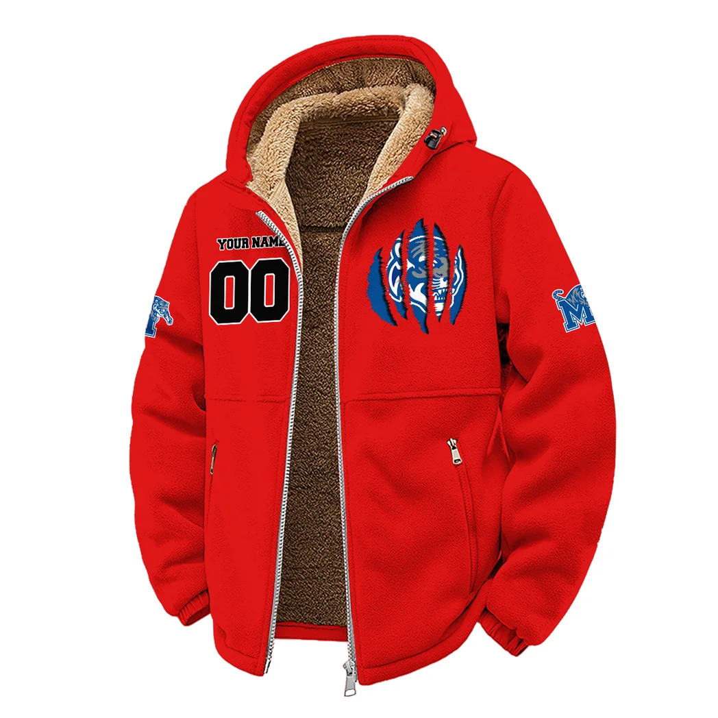 The Tiger Pride Winter Fleece Jacket, Luxe Microfleece Pullover HVN1449ME - red - Image 2
