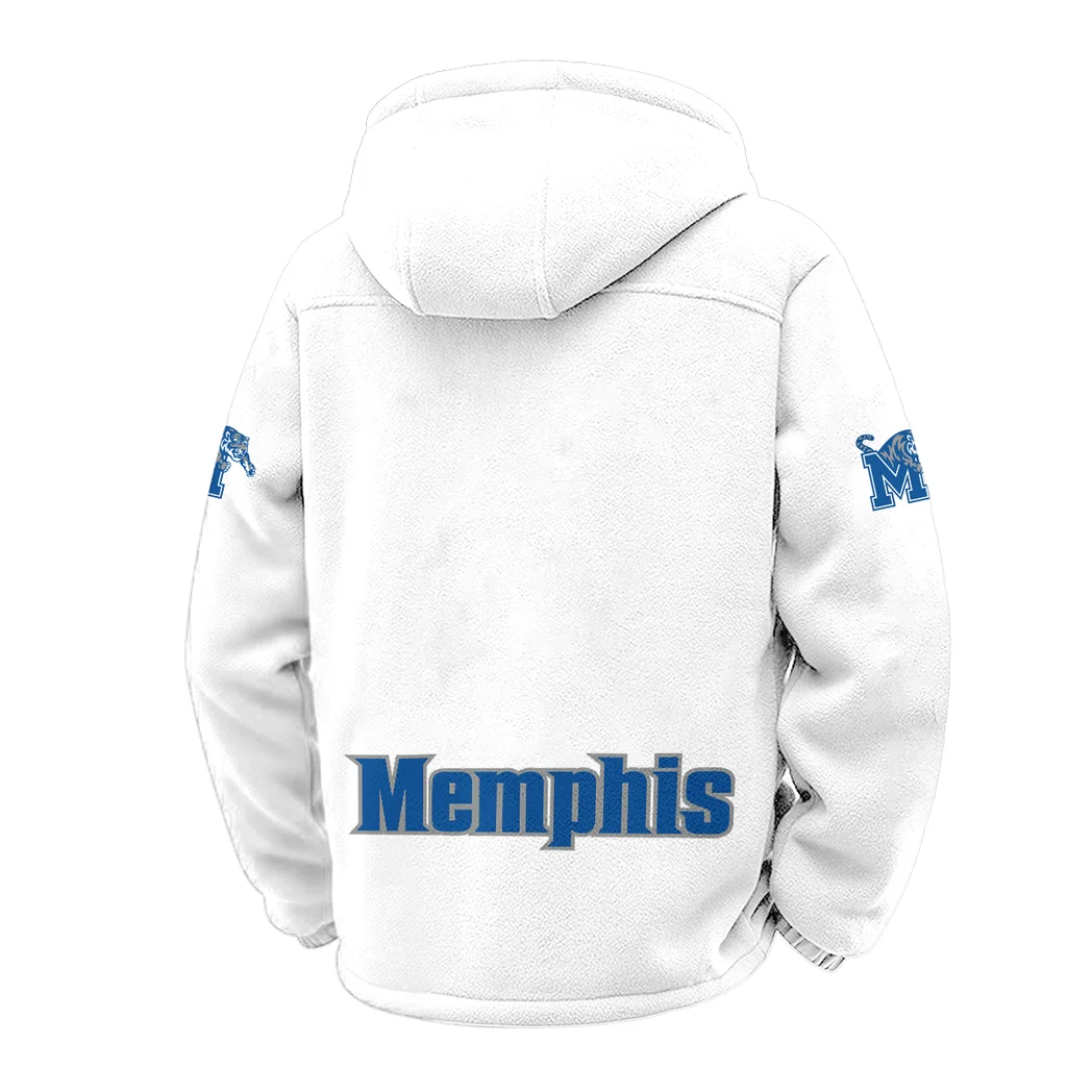 The Tiger Pride Winter Fleece Jacket, Luxe Microfleece Pullover HVN1449ME - White - Image 3