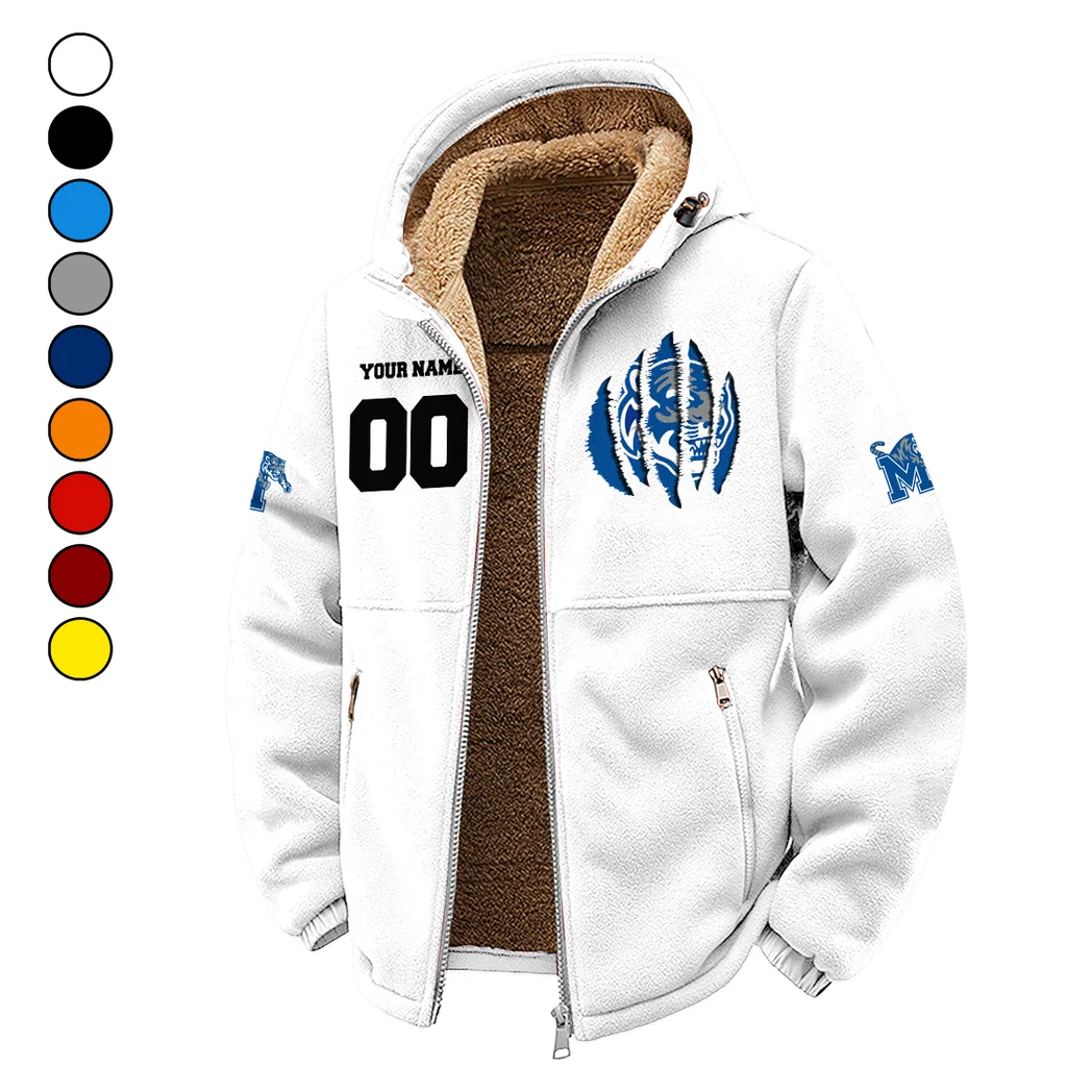 The Tiger Pride Winter Fleece Jacket, Luxe Microfleece Pullover HVN1449ME - White