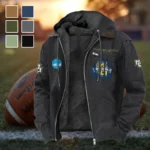 The Marquette Flannel Hoodie, All-Season Fan Hoodie HVN1449MG - Black