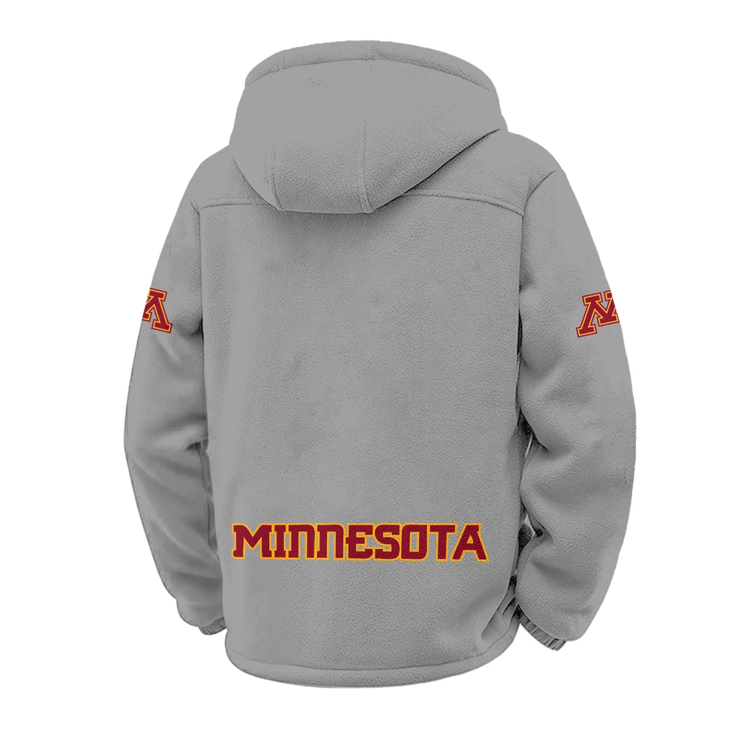 The Minnesota Pride Winter Fleece Jacket, All-Mountain Sport Jacket HVN1449MG - Grey - Image 3