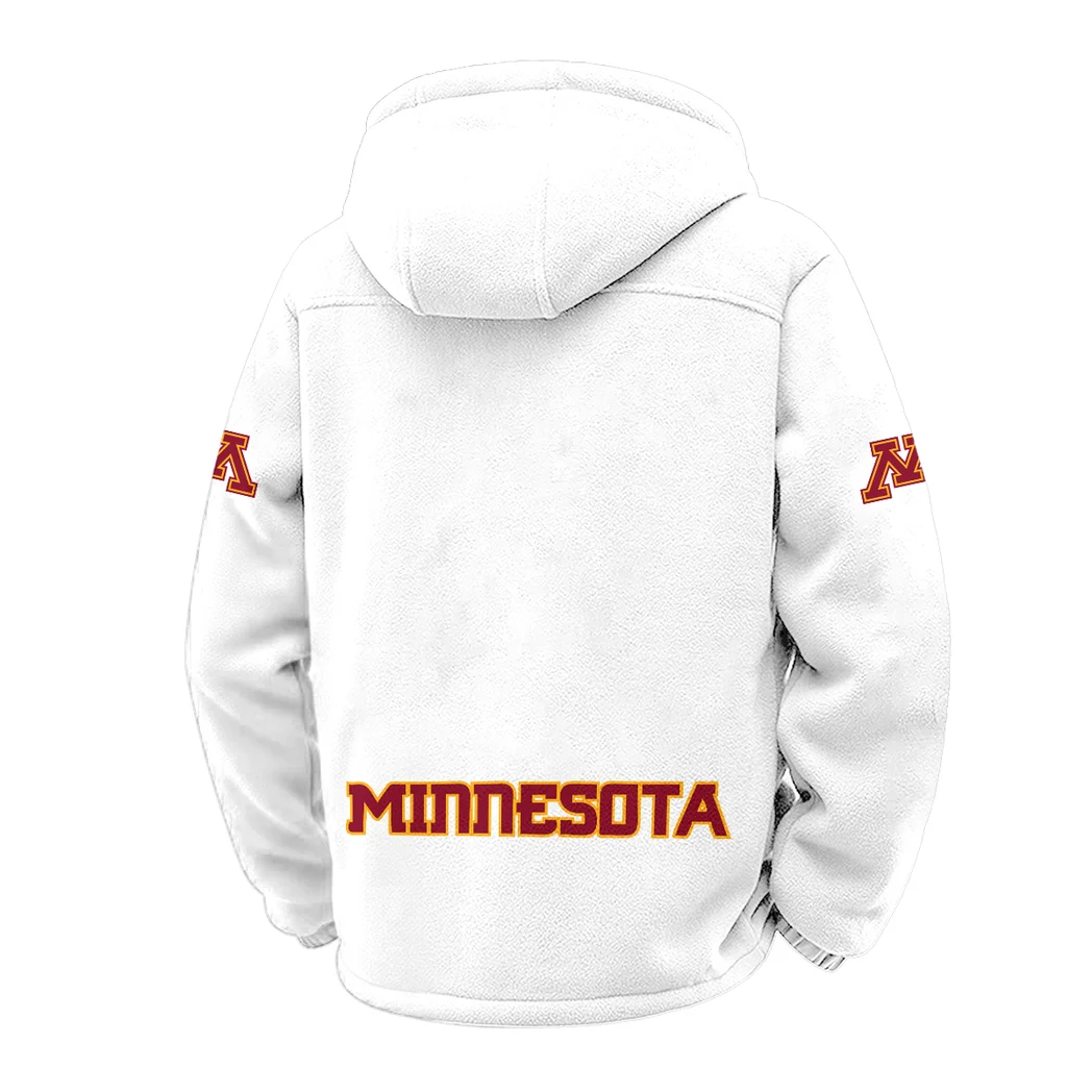 The Minnesota Pride Winter Fleece Jacket, All-Mountain Sport Jacket HVN1449MG - White - Image 3