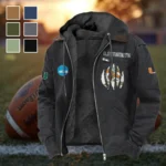 The Miami Spirit Flannel Hoodie, True Fan Hooded Flannel HVN1449MH - Black