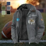 The Miami Spirit Flannel Hoodie, True Fan Hooded Flannel HVN1449MH - Gray