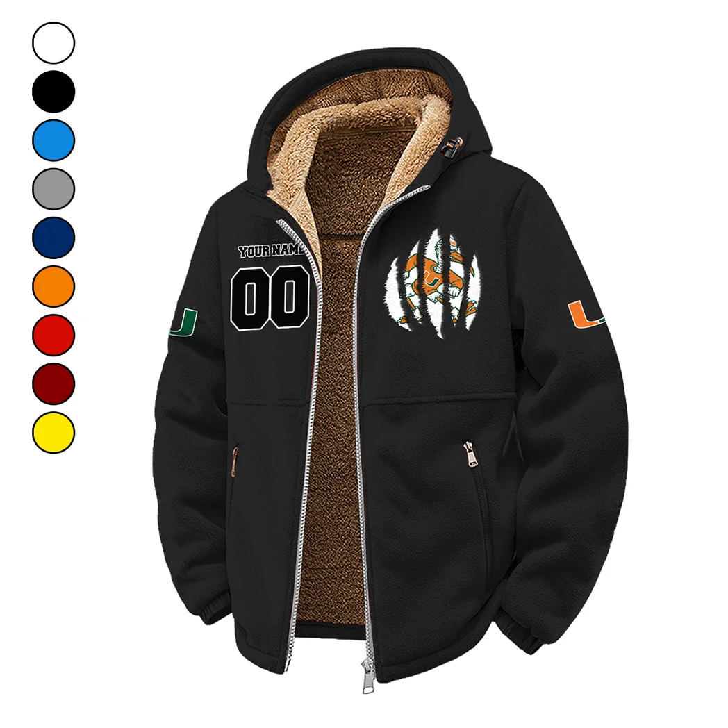 The Miami Spirit Winter Fleece Jacket, Cold Weather Hiking Fleece HVN1449MH - Black