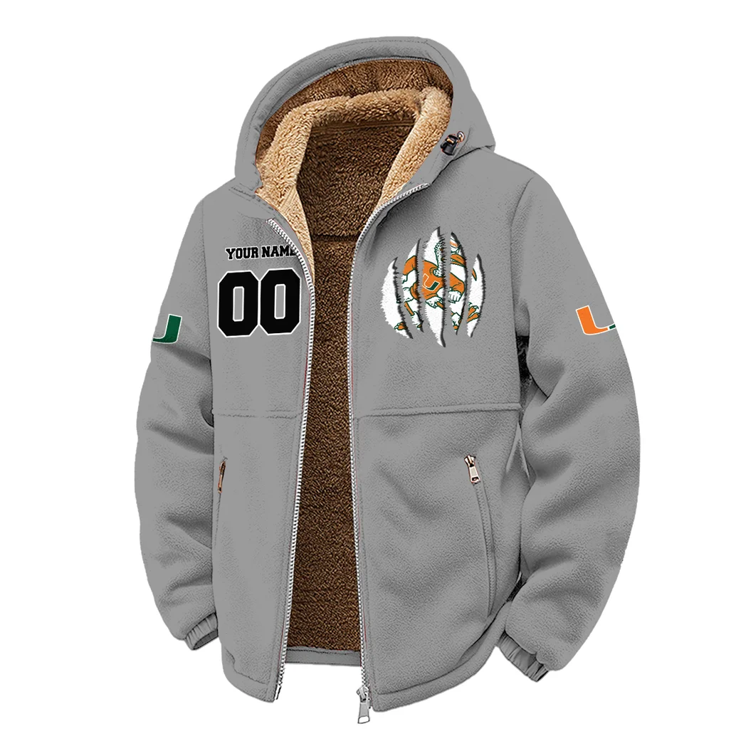 The Miami Spirit Winter Fleece Jacket, Cold Weather Hiking Fleece HVN1449MH - Grey - Image 2
