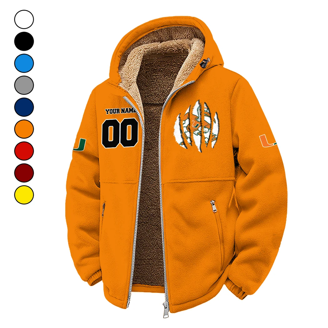The Miami Spirit Winter Fleece Jacket, Cold Weather Hiking Fleece HVN1449MH - Orange