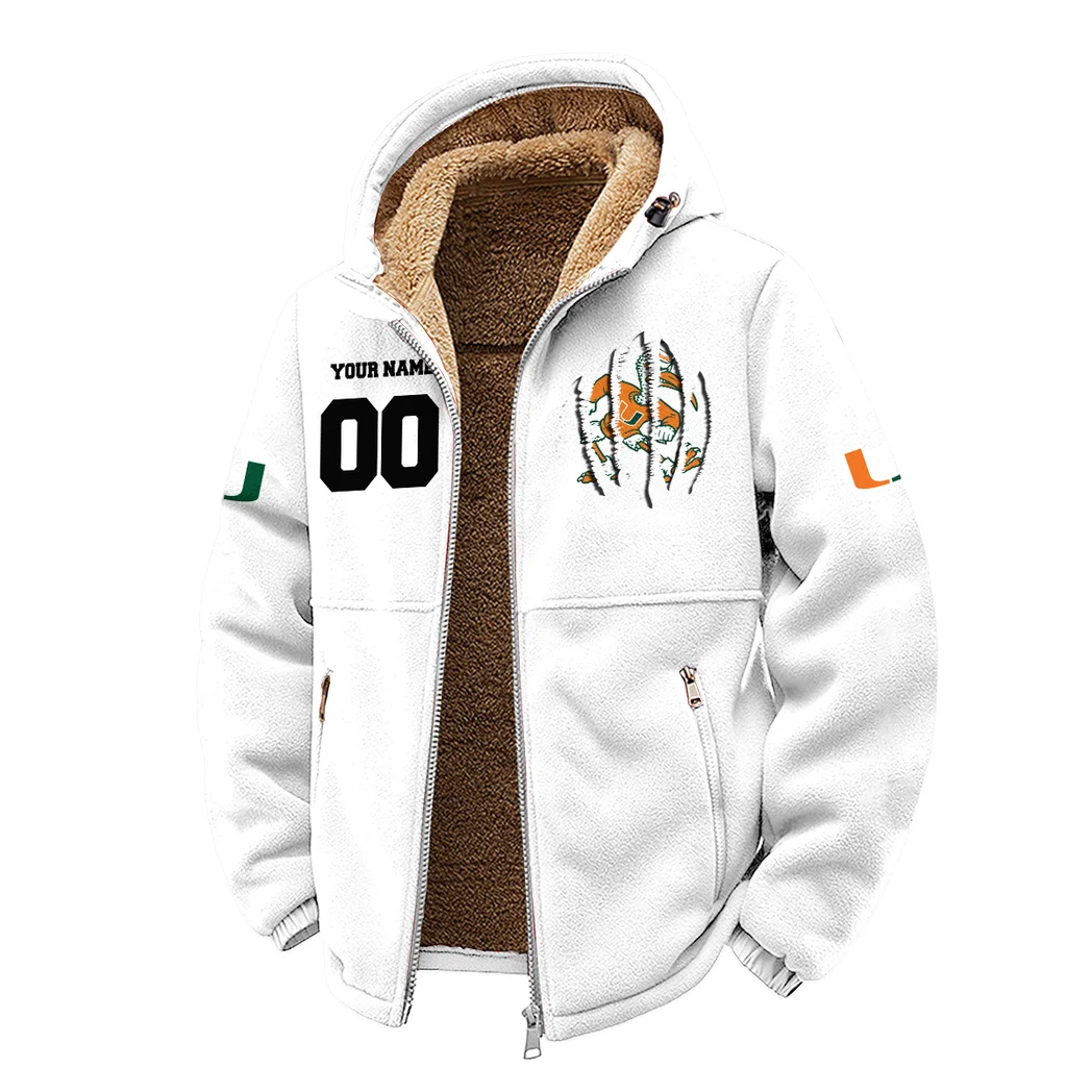 The Miami Spirit Winter Fleece Jacket, Cold Weather Hiking Fleece HVN1449MH - White - Image 2
