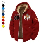 The Miami Spirit Winter Fleece Jacket, Cold Weather Hiking Fleece HVN1449MH - Wine