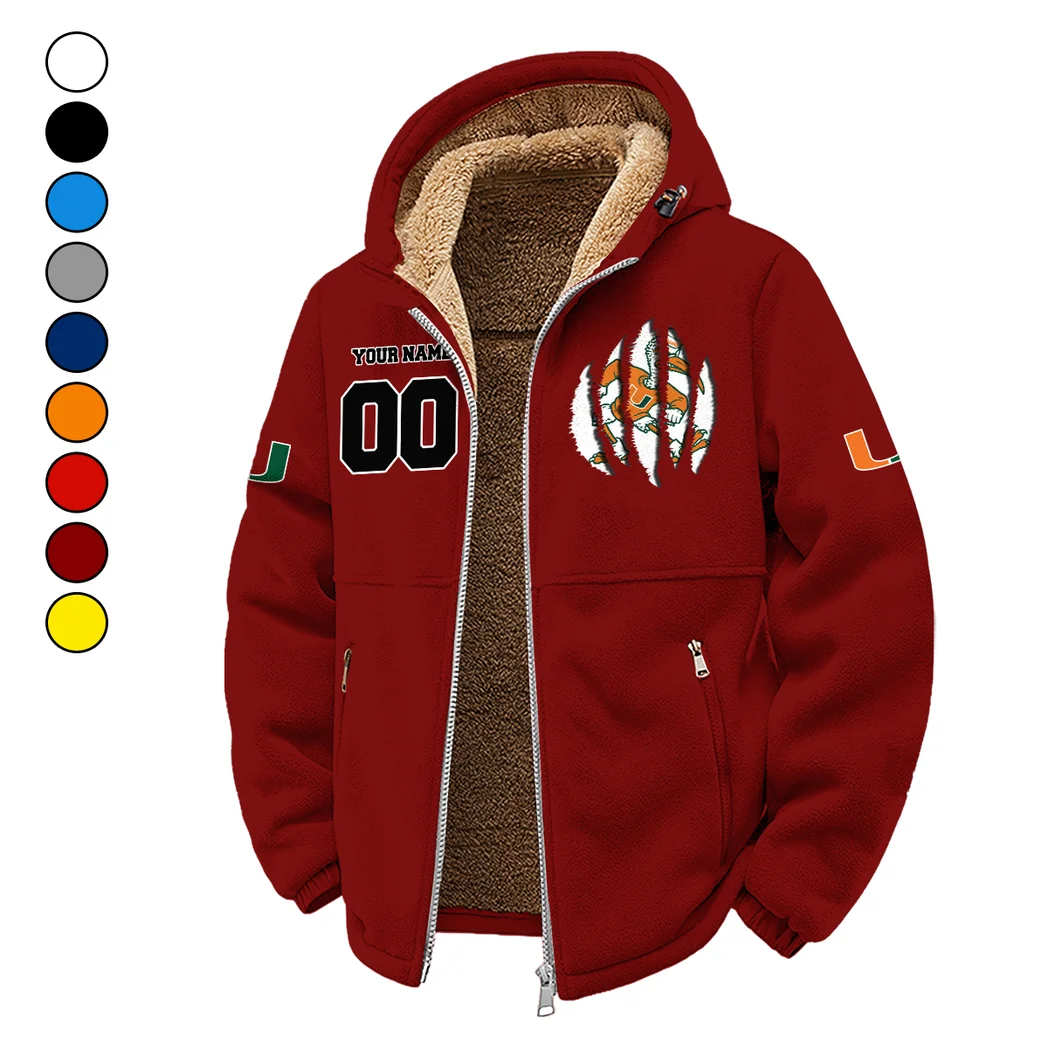 The Miami Spirit Winter Fleece Jacket, Cold Weather Hiking Fleece HVN1449MH - Wine