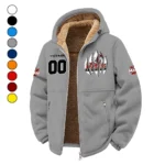 The Minutemen Winter Fleece Jacket, Cross-Training Thermal Zip HVN1449MM - Grey