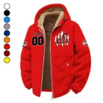 The Minutemen Winter Fleece Jacket, Cross-Training Thermal Zip HVN1449MM - red