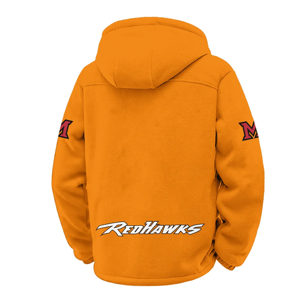 The Miami Elite Winter Fleece Jacket, Ski & Snowboard Mid-Layer HVN1449MO - Orange - Image 3