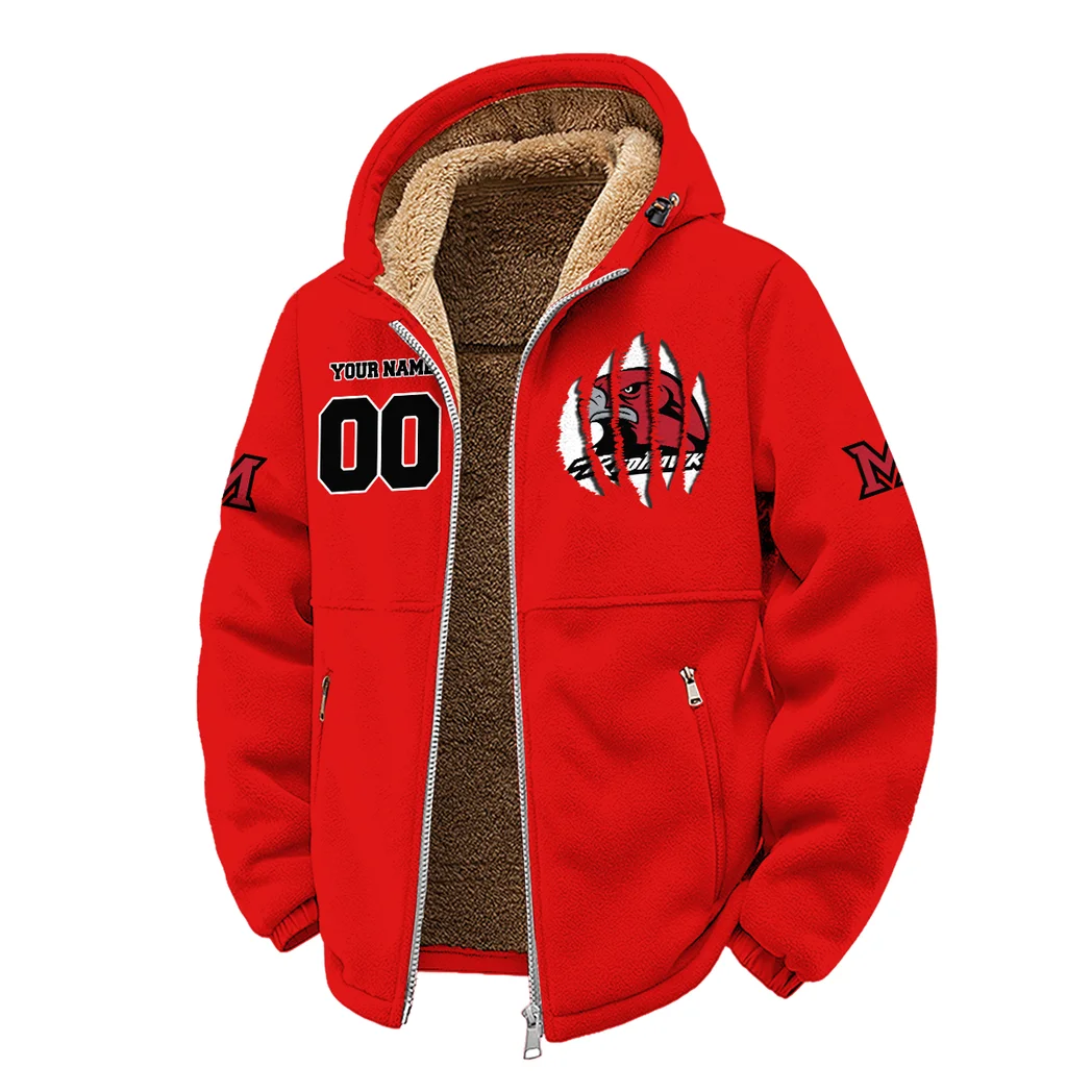 The Miami Elite Winter Fleece Jacket, Ski & Snowboard Mid-Layer HVN1449MO - red - Image 2