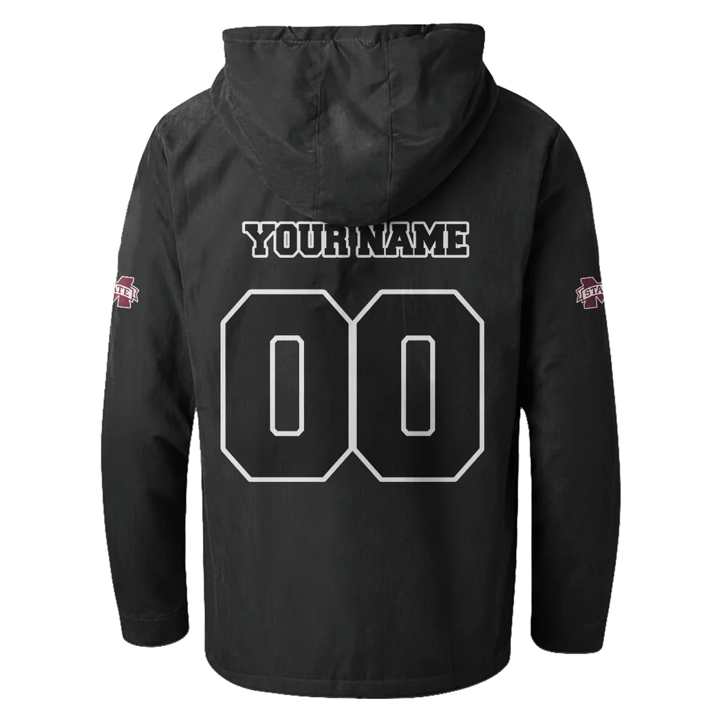 The MSU Pride Flannel Hoodie, Fan Pride Hooded Flannel HVN1449MS - Black - Image 3