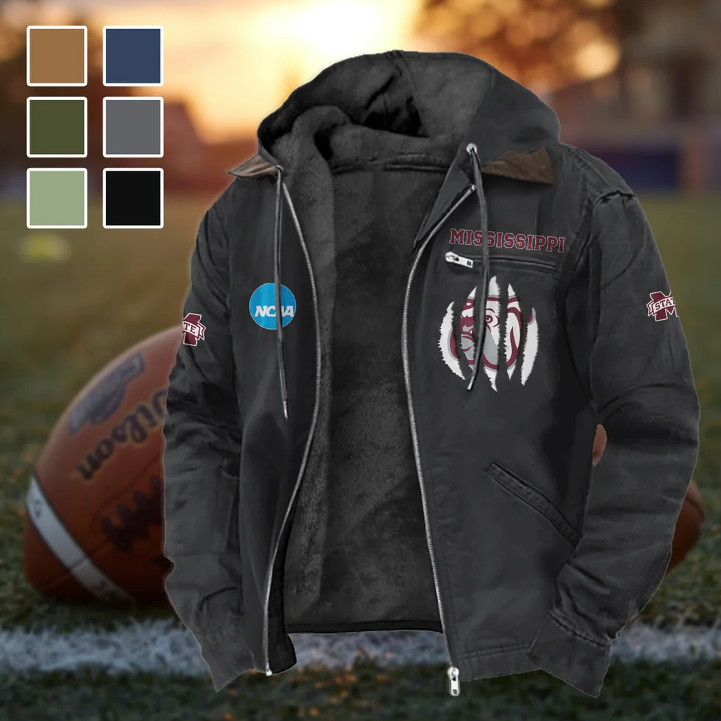 The MSU Pride Flannel Hoodie, Fan Pride Hooded Flannel HVN1449MS - Black