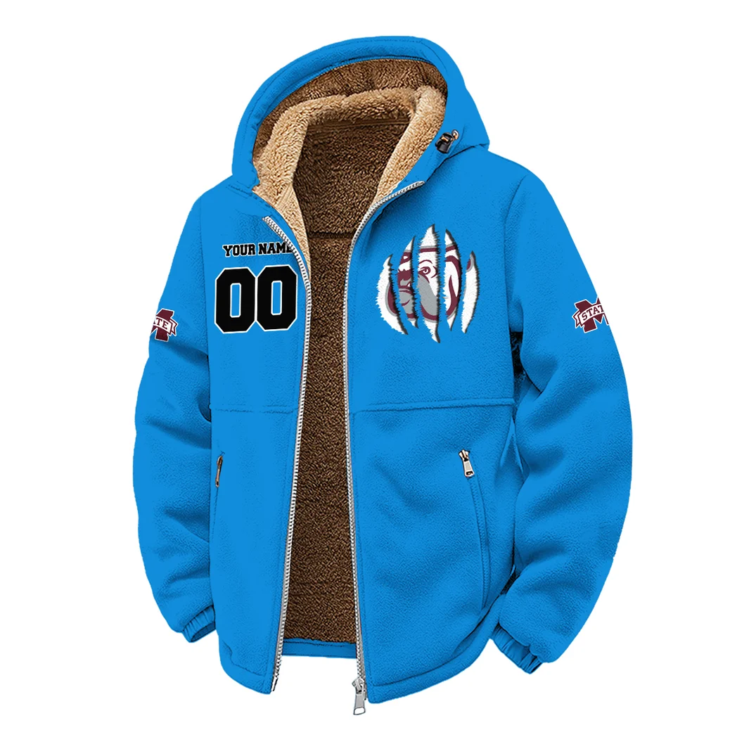 The MSU Pride Winter Fleece Jacket, Winter Endurance Jacket HVN1449MS - cyan - Image 2