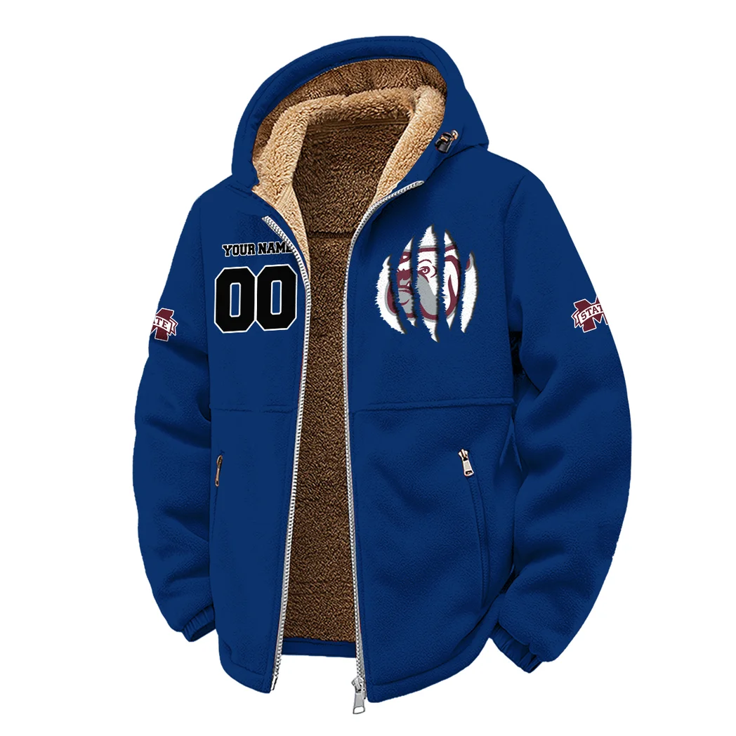 The MSU Pride Winter Fleece Jacket, Winter Endurance Jacket HVN1449MS - Navy - Image 2