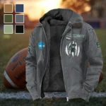 The Spartans Flannel Hoodie, Rugged Sport Flannel Hoodie HVN1449MS - Gray