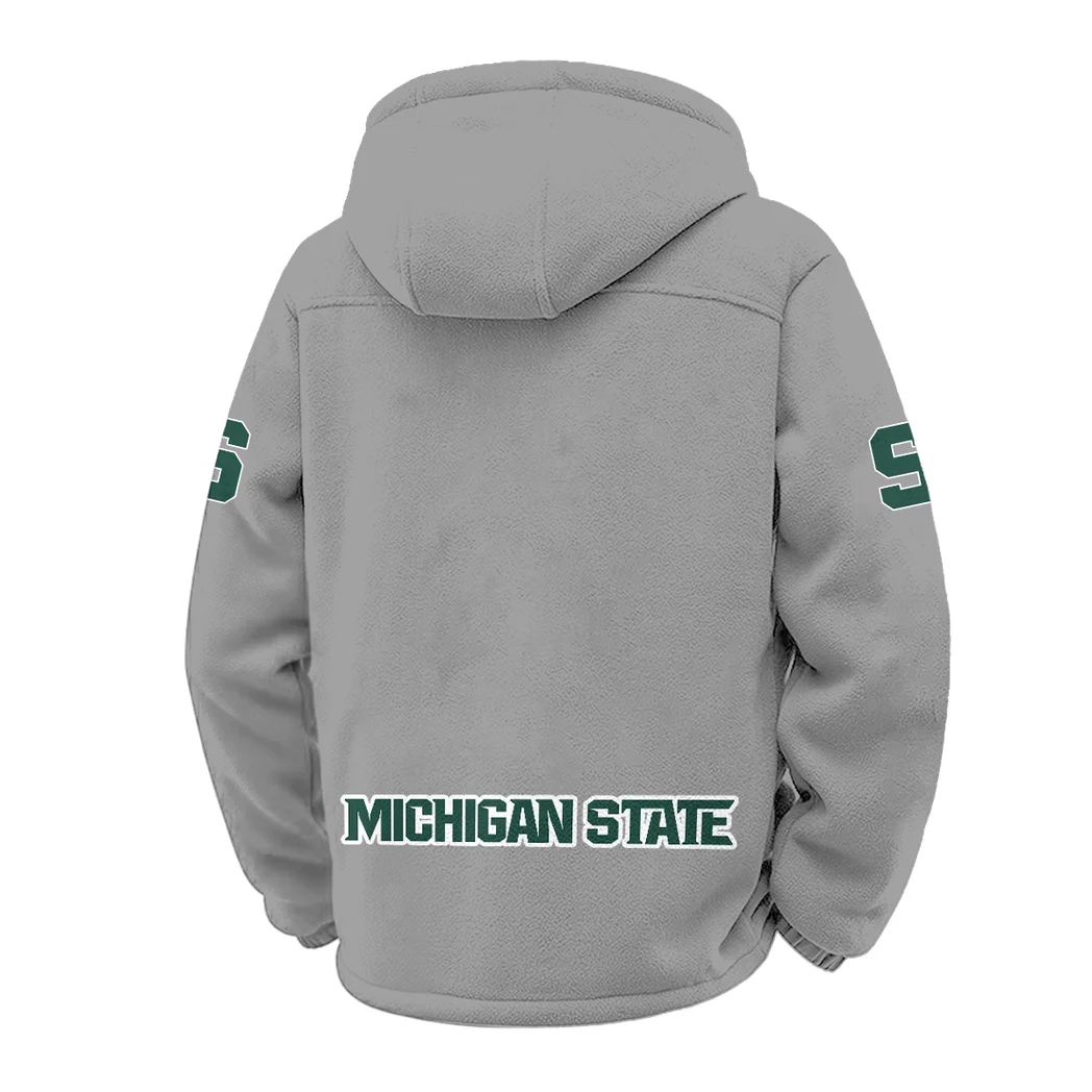 The Spartans Winter Fleece Jacket, Ultra-Soft Fleece Shell HVN1449MS - Grey - Image 3