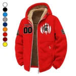 The Spartans Winter Fleece Jacket, Ultra-Soft Fleece Shell HVN1449MS - red